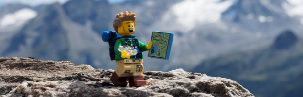 Lego Man on Mountain
