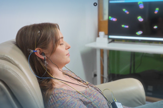 Woman getting neurofeedback